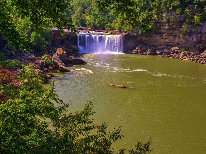 Cumberland Falls Overlook In Corbin Kentucky